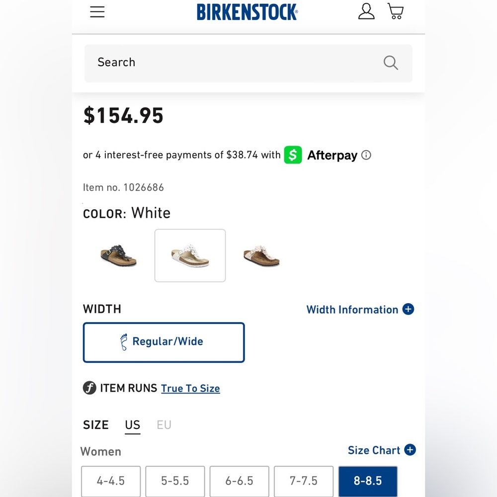 Birkenstock White Sandals with Floral Design - Picture 6 of 13